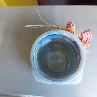 Portacandele Natale Pupazzo Neve