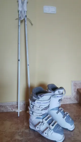 Botas de esquí Head mujer y bastones