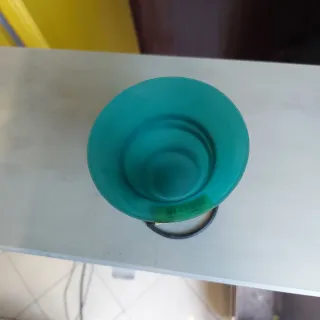 Portacandele in metallo e vetro