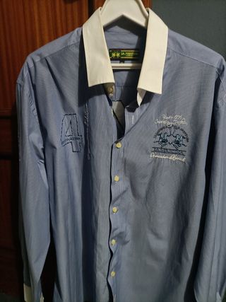 Camisa La Martina Hombre XXXL Rayas Azules