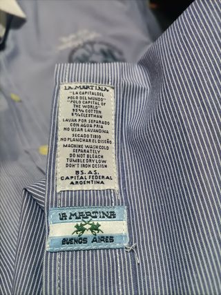 Camisa La Martina Hombre XXXL Rayas Azules