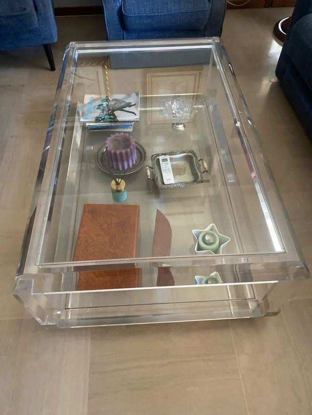 Tavolino Wama Plexiglass Vetro