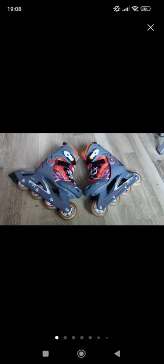 Patines en línea para niña y protecciones