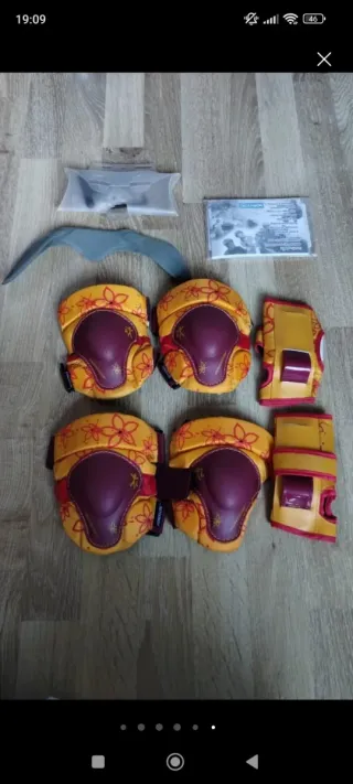 Patines en línea para niña y protecciones