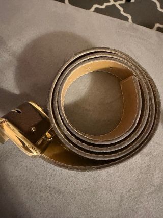 Cintura Louis Vuitton Marrone Oro Fibbia Logo
