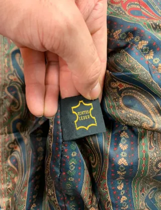 Chaqueta Bomber Cuero Vintage Marrón.M.