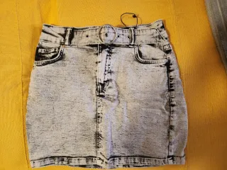 Falda vaquera elástica