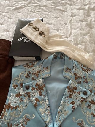 Traje Fallero Azul Hecho a Mano completo