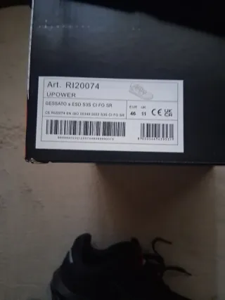 Zapatos seguridad U-Power Talla 46 Nuevos