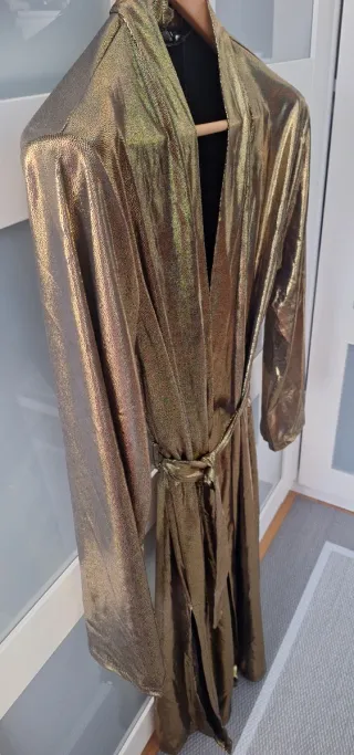 Abrigo fiesta dorado talla única