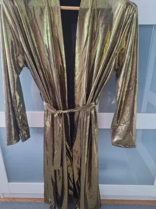 Abrigo fiesta dorado talla única