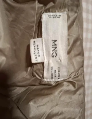 Plumífero Mango Beige Talla XL