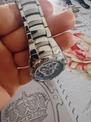 Orologio Chronotech Uomo Blu e Argento