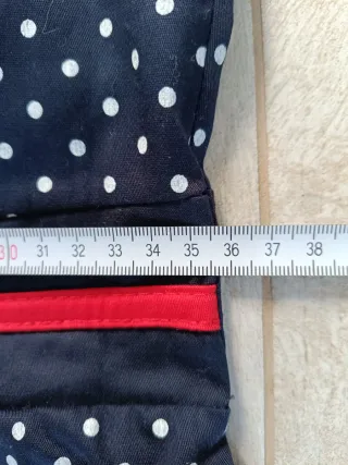 Precioso:Vestido azul con lunares blancos