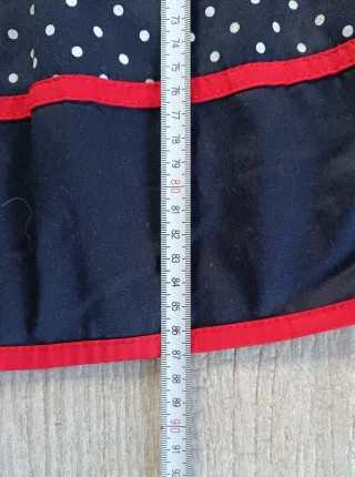 Precioso:Vestido azul con lunares blancos