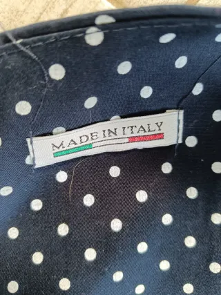 Precioso:Vestido azul con lunares blancos