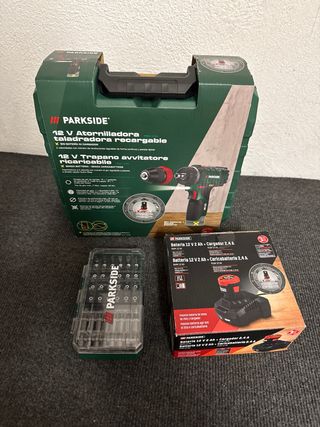 Atornillador Parkside 12V con Batería y Cargador
