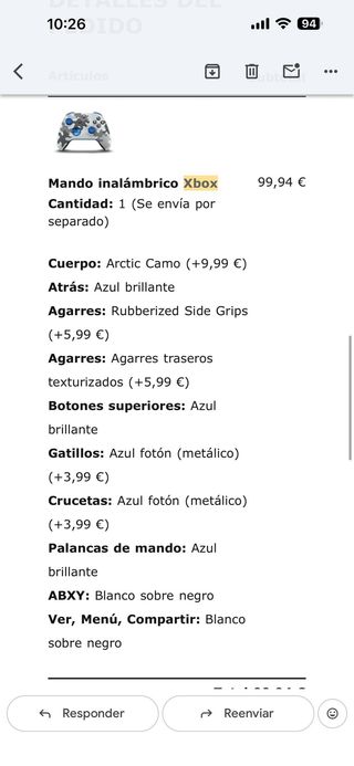 Mando Xbox Design Lab Camuflaje Azul