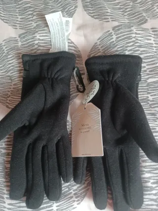 Guantes negros mujer talla única.