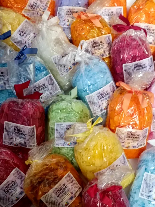 Set 24 confezioni cera candele + 2 stampi