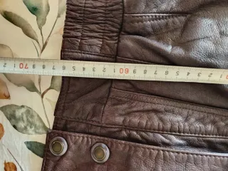 Chaqueta Bomber Cuero Marrón Talla L