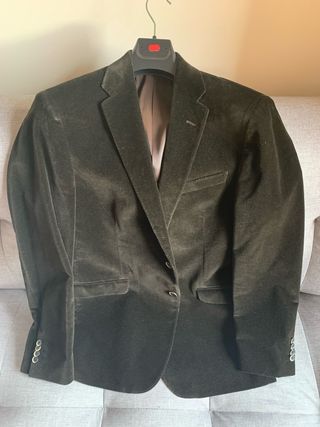 Americana marrón 2 botones 2 aberturas