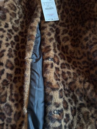 Abrigo pelo leopardo mujer