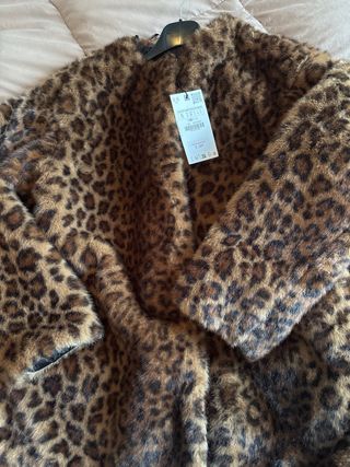 Abrigo pelo leopardo mujer