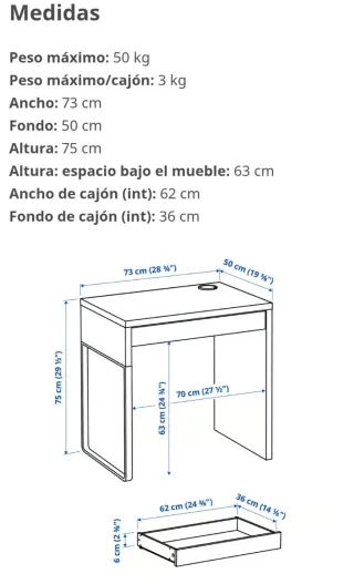 Escritorio Ikea Negro