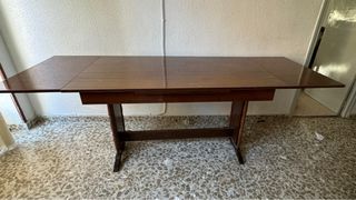 Mesa de comedor extensible madera vintage