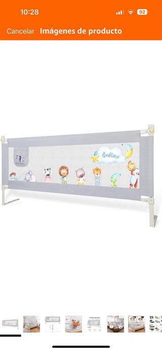 Barrera de seguridad para cama 1,9/2metros