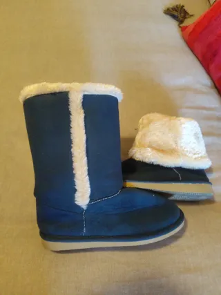 Botas de mujer con borrego usadas muy poco