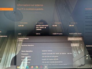 Notebook Asus Celeron 4GB RAM 298GB