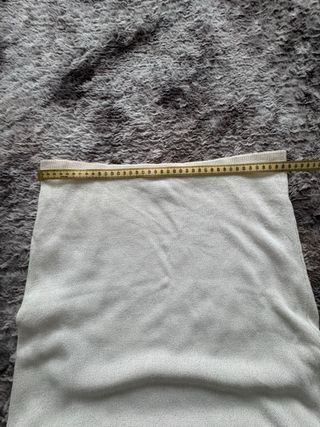 Falda larga recta punto beige