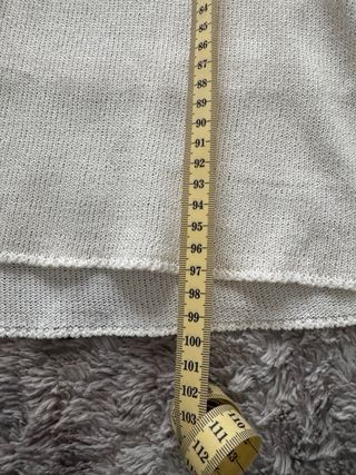 Falda larga recta punto beige