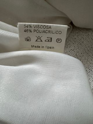 Falda larga recta punto beige