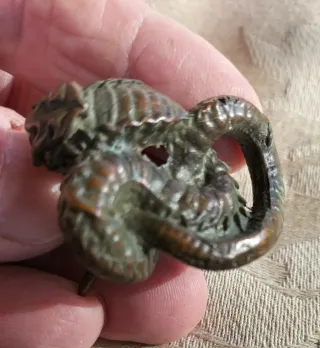 Figura Cobra Bronce Vintage Pequeña