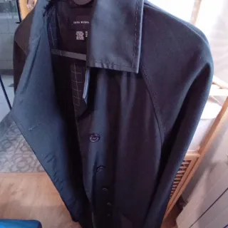 Gabardina Zara Negra Talla M