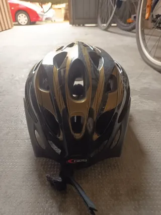 Casco Bici Adulto Negro y Dorado