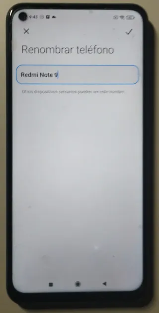 Xiaomi Redmi Note 9 Negro