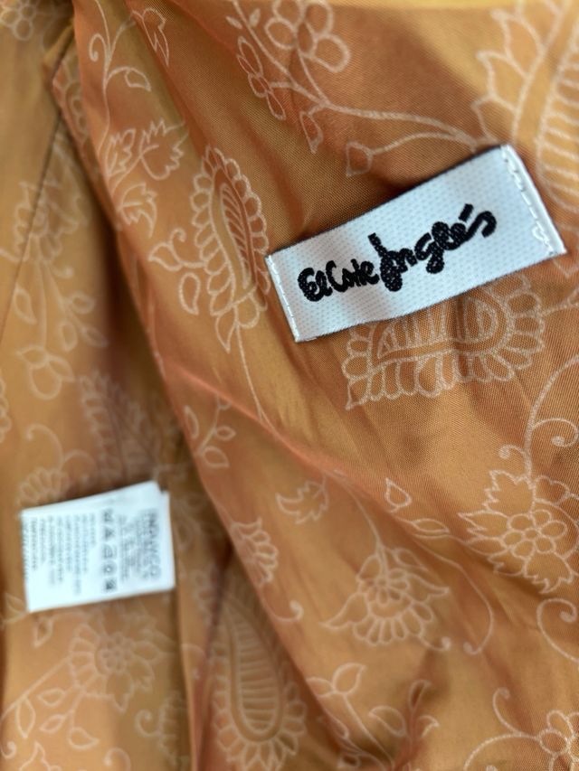 Chaqueta clásica cuadros marrón