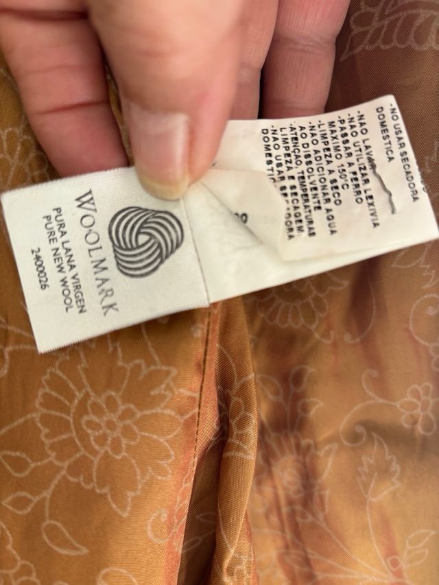 Chaqueta clásica cuadros marrón