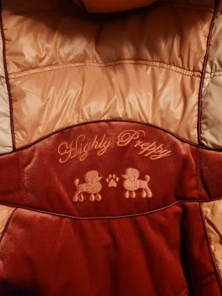 Abrigo acolchado rosa y rojo Highly Preppy talla L