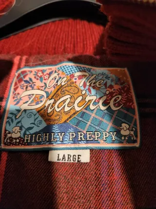 Abrigo acolchado rosa y rojo Highly Preppy talla L