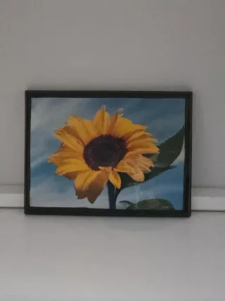 Quadro girasole vintage anni '80