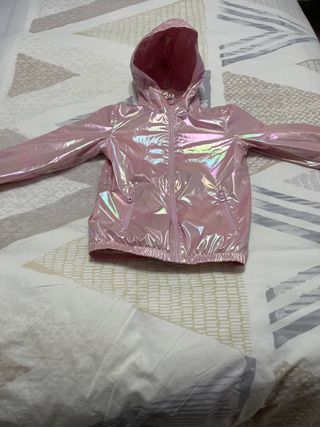 Chaqueta impermeable niña forrada polar