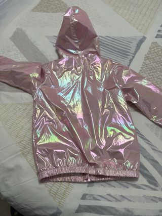 Chaqueta impermeable niña forrada polar