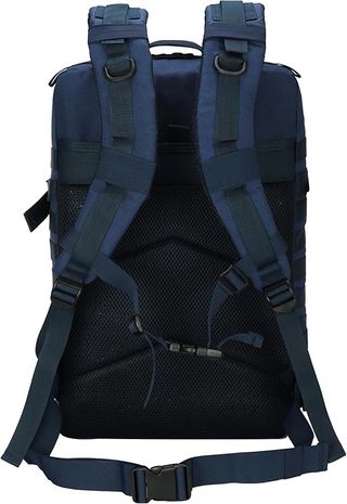 Mochila Táctica Militar 50L Azul + 2 Parches