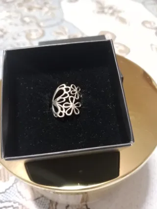 Anillo Plata Flores