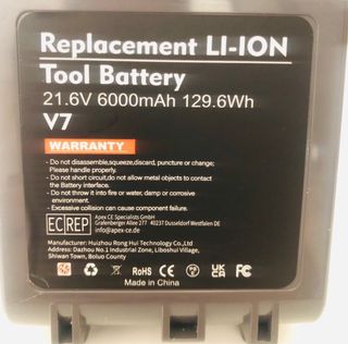 Bateria Dyson V7 Substituição